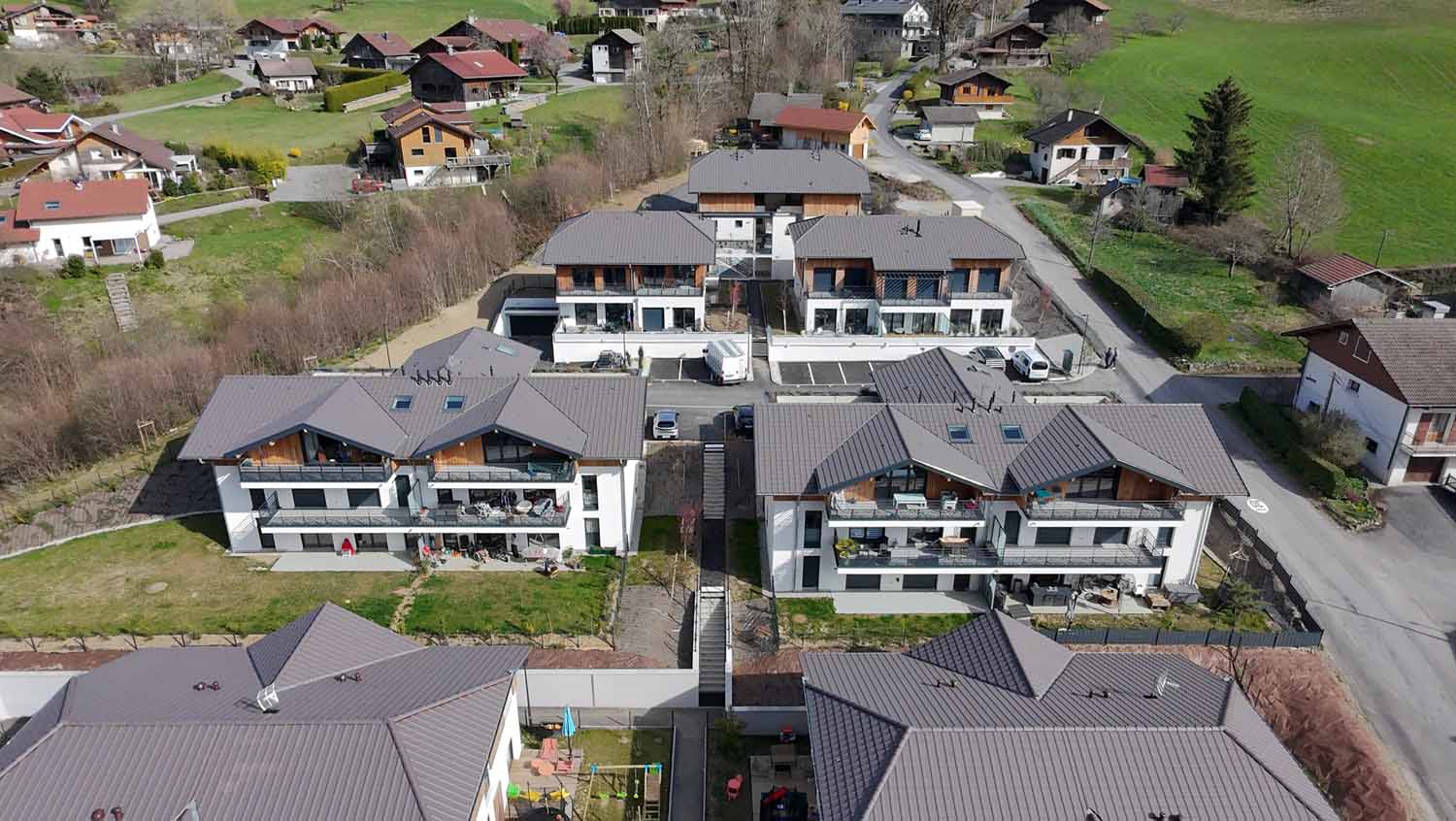 Construction d’un programme de 27 logements répartis sur 5 bâtiments avec sous-sol commun à Thônes