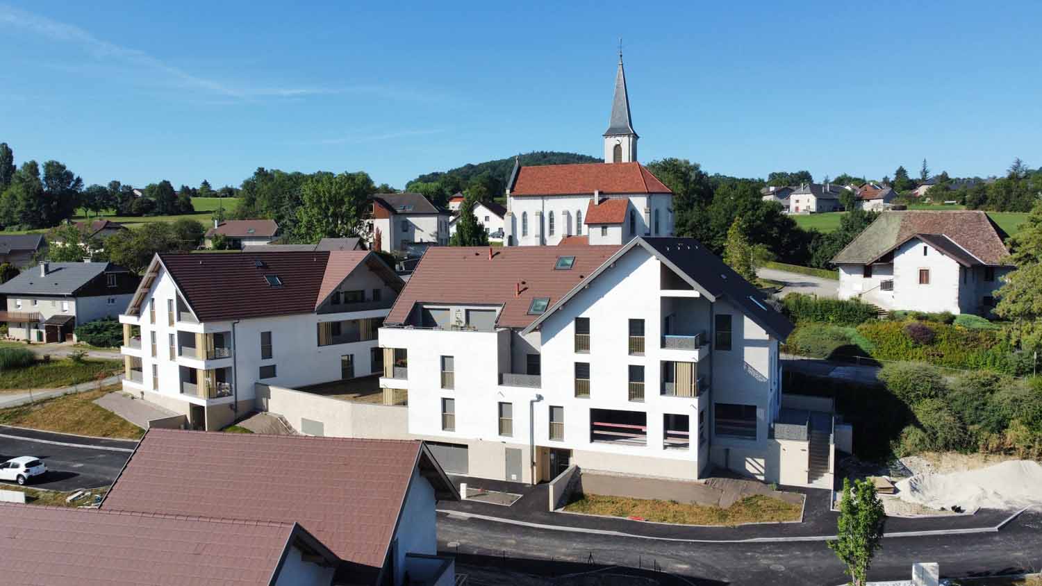 Création d'un quartier avec 3 bâtiments et 17 villas mitoyennes en Haute-Savoie