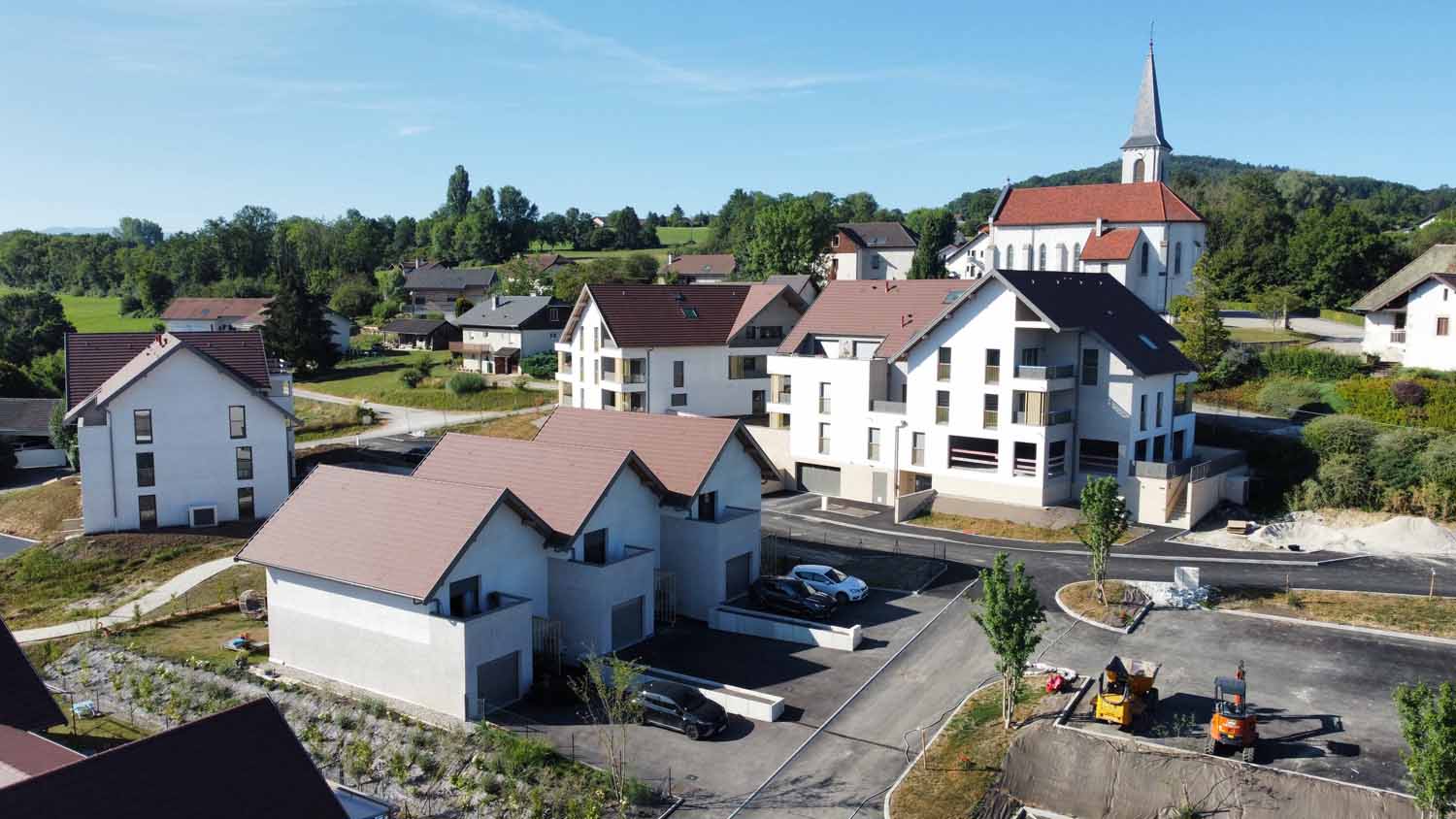 Création d'un quartier avec 3 bâtiments et 17 villas mitoyennes en Haute-Savoie