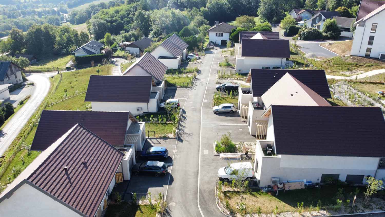Création d'un quartier avec 3 bâtiments et 17 villas mitoyennes en Haute-Savoie