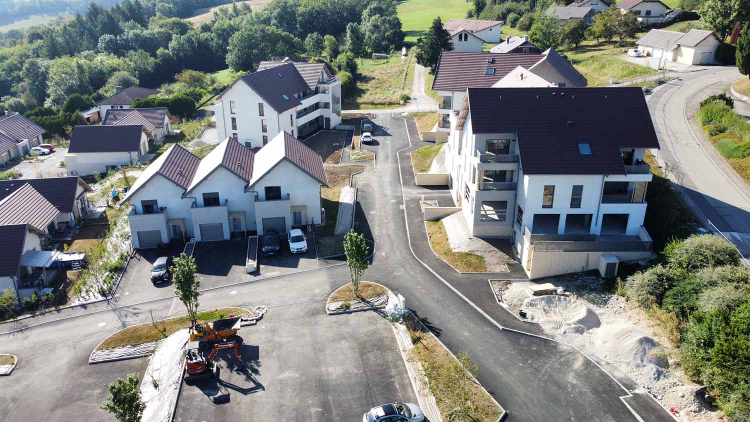 Création d'un quartier avec 3 bâtiments et 17 villas mitoyennes en Haute-Savoie